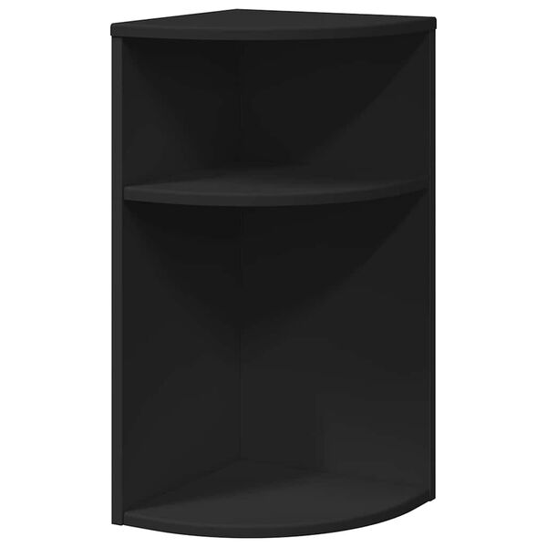 vidaXL Table d'appoint Noir 29,6 x 29,6 x 60 cm Bois d'ing&eacute;nierie