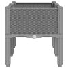 vidaXL Jardini&egrave;re avec pieds gris clair 80x40x42 cm PP