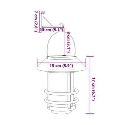 vidaXL Lanternes murales solaires d'extérieur 2 pcs blanc chaud