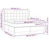 vidaXL Sommier &agrave; lattes de lit avec matelas Gris clair 180x200cm Tissu