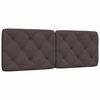 vidaXL Coussin de t&ecirc;te de lit marron fonc&eacute; 120 cm tissu