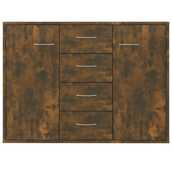 vidaXL Buffet Ch&ecirc;ne fum&eacute; 88x30x65 cm Bois d'ing&eacute;nierie