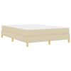 vidaXL Lit &agrave; ressorts avec matelas Cr&egrave;me 140 x 190 cm tissu