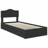 vidaXL Lit de Rangement avec tiroir Noir 90 x 190 cm Bois d'ing&eacute;nierie