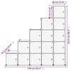 vidaXL Cubes de rangement 15 pcs avec portes Noir PP