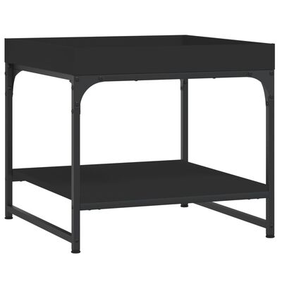 vidaXL Table basse noir 49,5x49,5x45 cm bois d'ingénierie