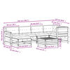 vidaXL Salon de jardin 7 pcs avec coussins Bois de pin massif