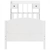 vidaXL Lit biblioth&egrave;que sans matelas blanc 75x190cm bois de pin massif