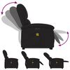 vidaXL Fauteuil inclinable de massage &eacute;lectrique Noir Tissu