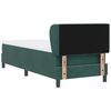vidaXL Lit &agrave; ressorts avec matelas Vert fonc&eacute; 80 x 200 cm Velours