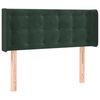 vidaXL T&ecirc;te de lit &agrave; LED Vert fonc&eacute; 93x16x78/88 cm Velours