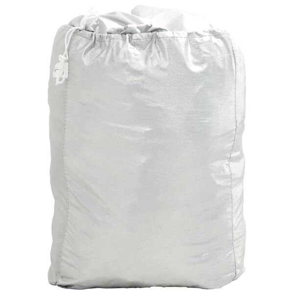 vidaXL Demi-housse de voiture avec crochets argenté L PEVA