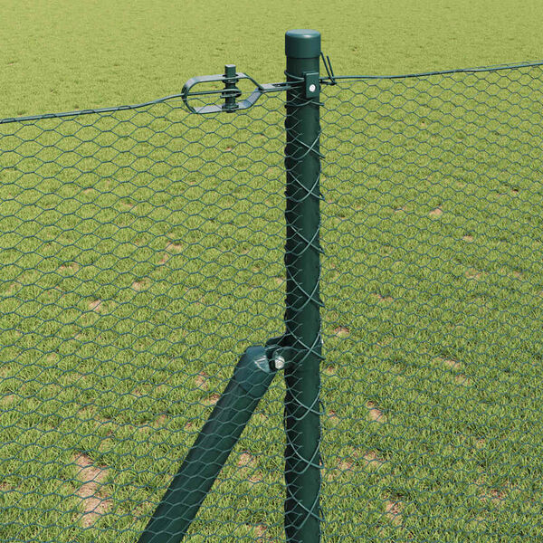 vidaXL Poteau de cl&ocirc;ture. Vert 25 x 1,4 m (treillis de 13 mm)