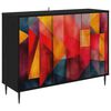 vidaXL Buffet HEESCH Ch&ecirc;ne noir 102 x 33 x 76 cm Bois d'ing&eacute;nierie
