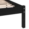 vidaXL Cadre de lit sans matelas noir bois massif 140x190 cm