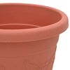 vidaXL Pot &agrave; fleurs rond 6 pcs Rouge brique &Oslash; 26 x 21,5 cm Plastique