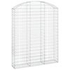 vidaXL Panier de gabions arqu&eacute; 150x30x180/200 cm Fer galvanis&eacute;
