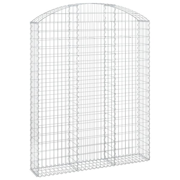 vidaXL Panier de gabions arqu&eacute; 150x30x180/200 cm Fer galvanis&eacute;
