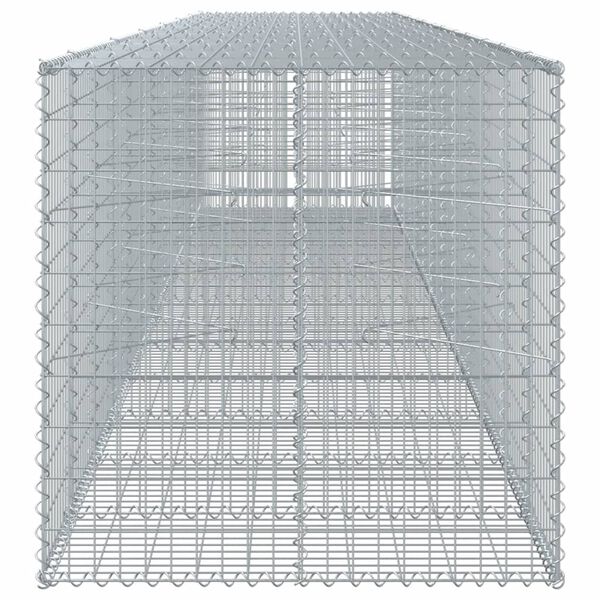vidaXL Panier gabion avec couvercle 650x100x100 cm fer galvanisé