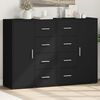 vidaXL Buffets 2 pcs noir 60x31x84 cm bois d'ing&eacute;nierie