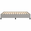 vidaXL Cadre de lit sans matelas gris clair 140x190 cm tissu