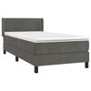 vidaXL Sommier &agrave; lattes de lit avec matelas Gris fonc&eacute; 100x200 cm
