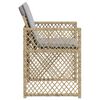 vidaXL Chaises de jardin avec coussins lot de 4 m&eacute;lange beige