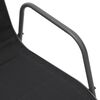 vidaXL Chaises empilables de jardin lot de 2 Acier et textil&egrave;ne Noir