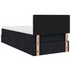 vidaXL Lit ottoman avec matelas noir 90x200 cm tissu