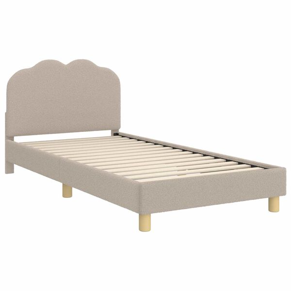 vidaXL Cadre de lit pour enfants avec t&ecirc;te de lit Gris clair