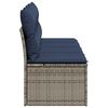 vidaXL | Canap&eacute; de jardin | avec coussin Gris 220 x 62 x 69cm polyrotin