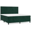 vidaXL Sommier &agrave; lattes de lit et matelas Vert fonc&eacute; 180x200cm Velours