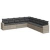 vidaXL Salon de jardin 9 pcs avec coussins gris clair r&eacute;sine tress&eacute;e
