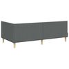 vidaXL Cadre de lit d'angle avec t&ecirc;te de lit Gris fonc&eacute; 80 cm x 200 cm