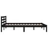 vidaXL Cadre de lit sans matelas bois de pin massif 120x200 cm noir