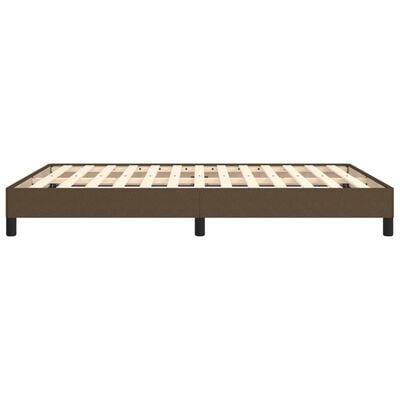 vidaXL Cadre de lit sans matelas marron foncé 140x200 cm tissu