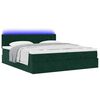 VidaXL Cadre de lit ottoman avec matelas vert fonc&eacute; 180x200cm velours