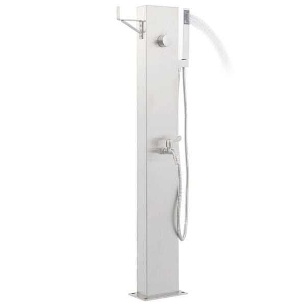 vidaXL Robinet de douche de jardin 110 cm Acier inoxydable