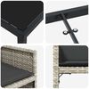 vidaXL Ensemble de salle &agrave; manger pour jardin 5 pcs Gris clair