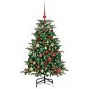 vidaXL Sapin de No&euml;l artificiel Vert 120 cm PVC, m&eacute;tal et plastique
