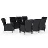 vidaXL Ensemble &agrave; manger de jardin 9 pcs Gris fonc&eacute;