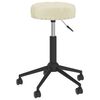 vidaXL Chaises pivotantes &agrave; manger lot de 2 cr&egrave;me velours