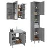 vidaXL Ensemble d'armoires de salle de bain 3 pcs sonoma gris