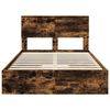 vidaXL Lit de Rangement Ch&ecirc;ne fum&eacute; 135 x 190 cm Bois d'ing&eacute;nierie