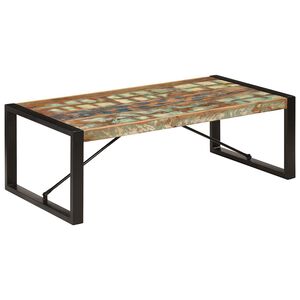 vidaXL Table basse 120x60x40 cm Bois de r&eacute;cup&eacute;ration solide