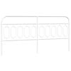 vidaXL T&ecirc;te de lit de remplacement m&eacute;tal blanc 200 cm