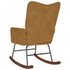 vidaXL Chaise &agrave; bascule Marron Velours