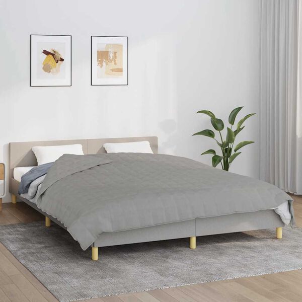 vidaXL Couverture lestée Gris 200x200 cm 13 kg Tissu