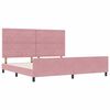 vidaXL Lit &agrave; ressorts avec t&ecirc;te de lit Rose 200 x 200 cm Velours