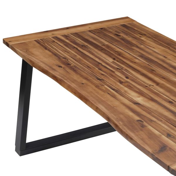 vidaXL Table à manger Bois d'acacia massif 180x90 cm